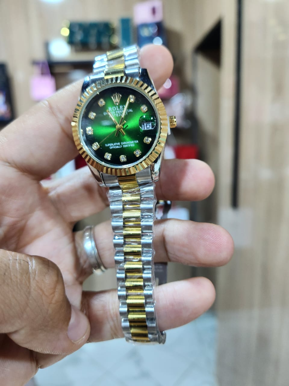 Montre rolex femmes avec packaging complet